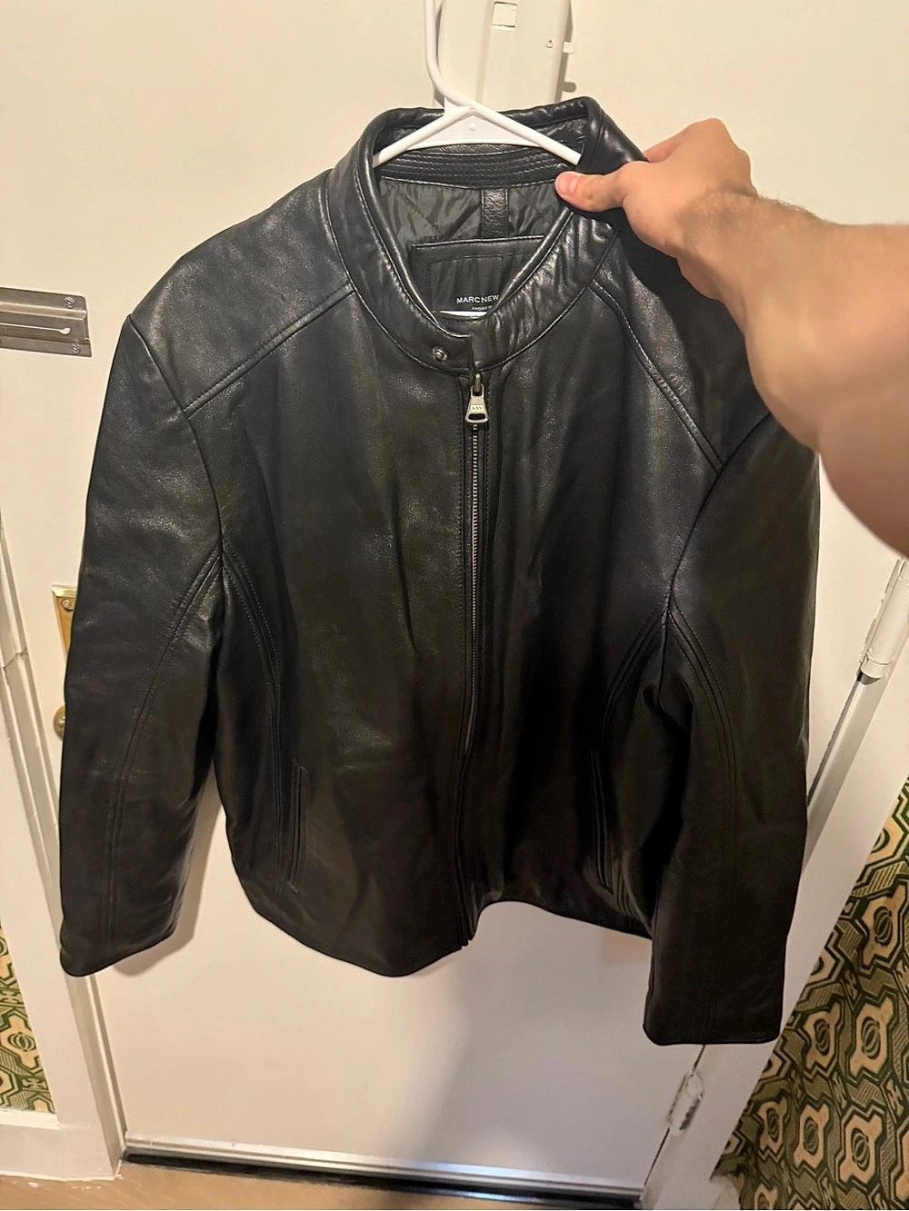 Marc New York Men's real Leather-Style Jacket in Black Size XL